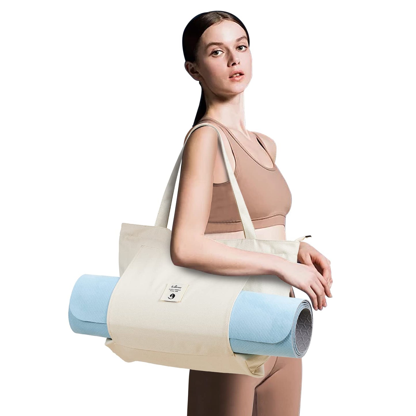 WLLWOO Yoga Mat Tote Bag for Women