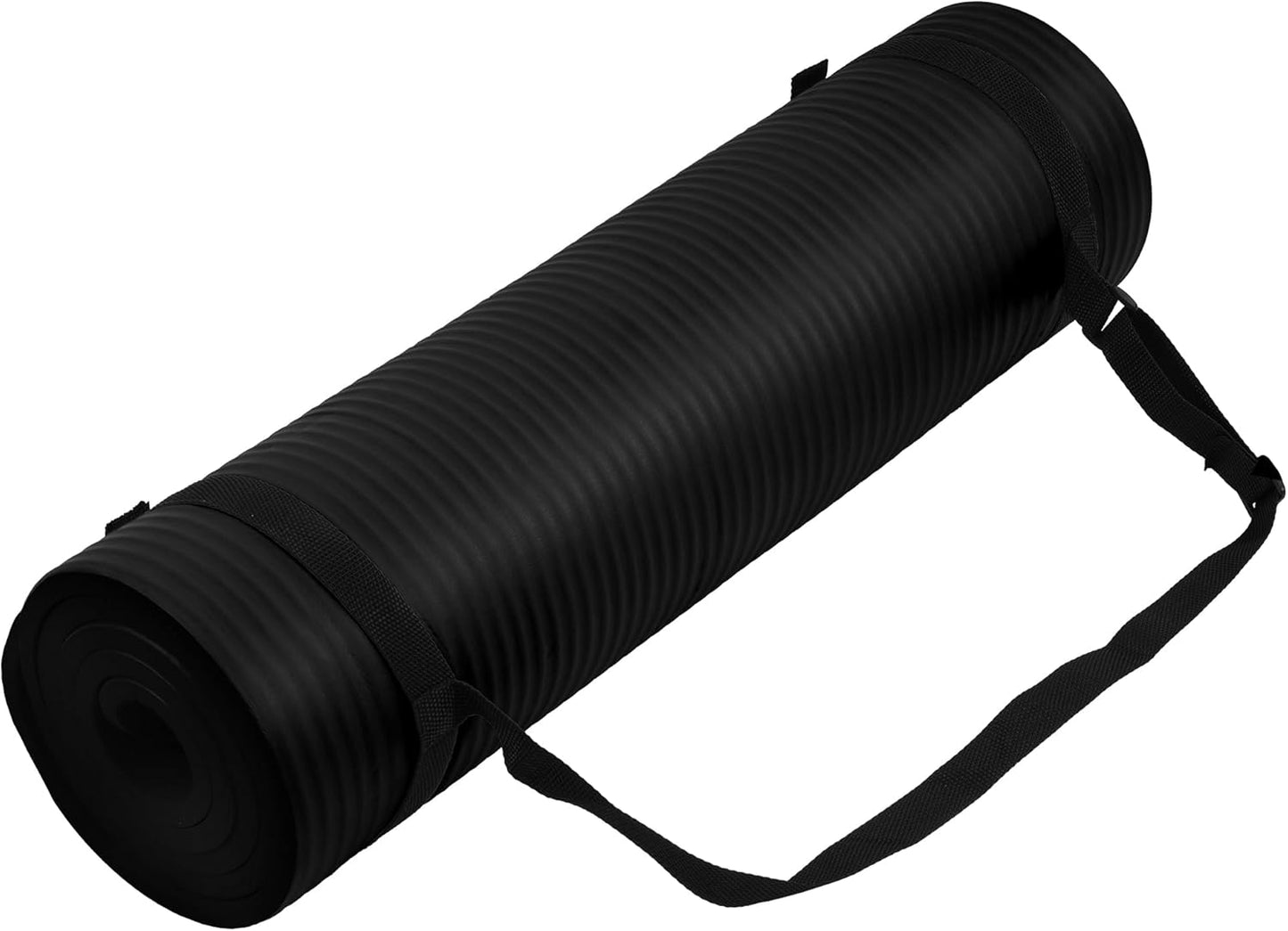 Extra Thick 1/2" High-Density Yoga Mat with Strap