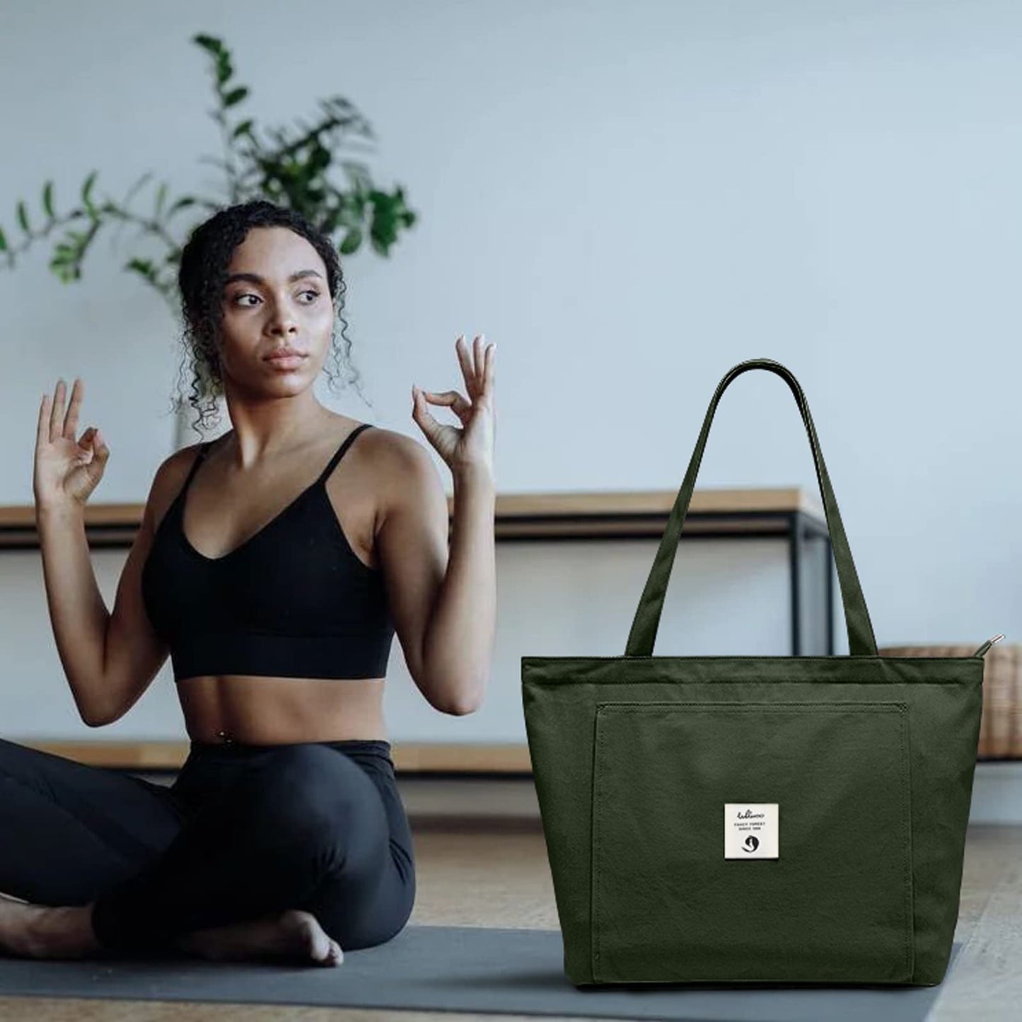 WLLWOO Yoga Mat Tote Bag for Women