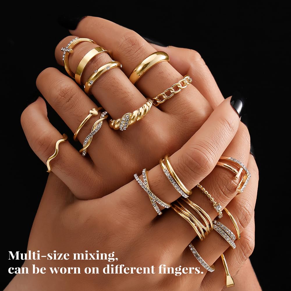 KISS WIFE Gold Ring Set
