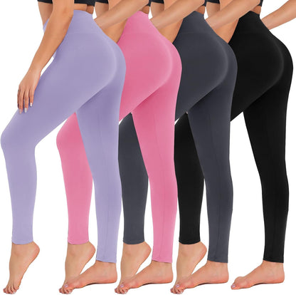 CAMPSNAIL 4-Pack Women’s High Waisted Leggings
