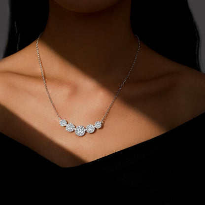 Moissanite Smile Pendant Necklace for Women