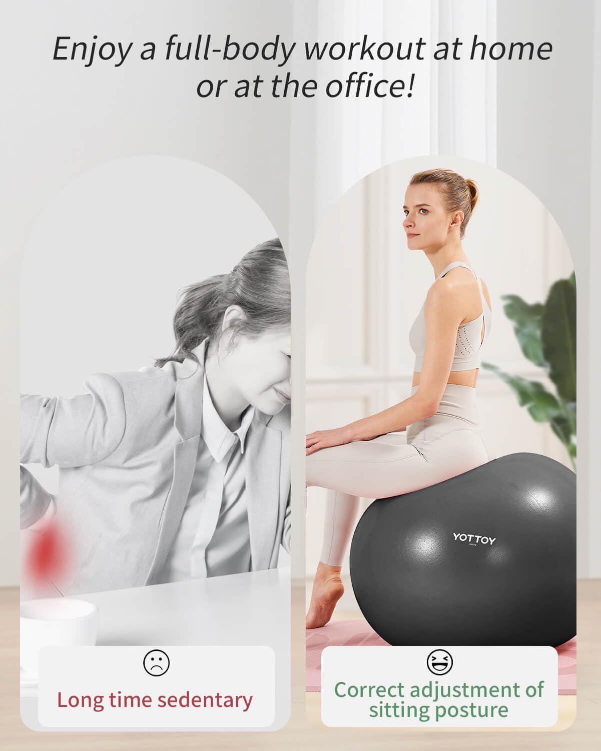 YOTTOY Anti-Burst Exercise Ball