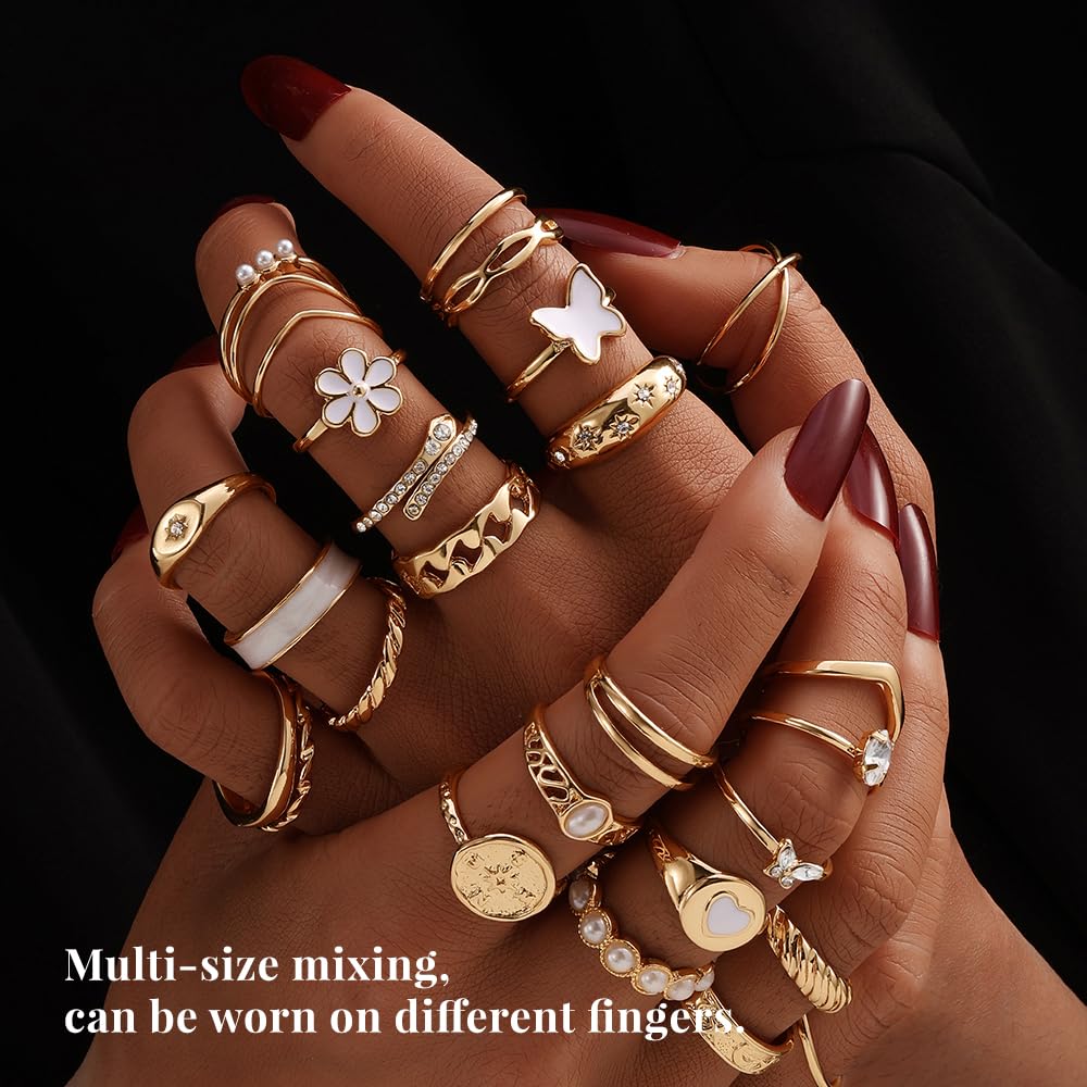 KISS WIFE Gold Ring Set