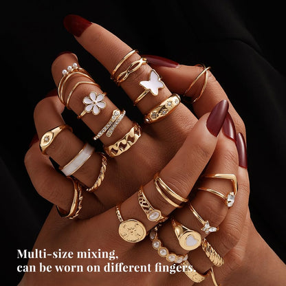 KISS WIFE Gold Ring Set