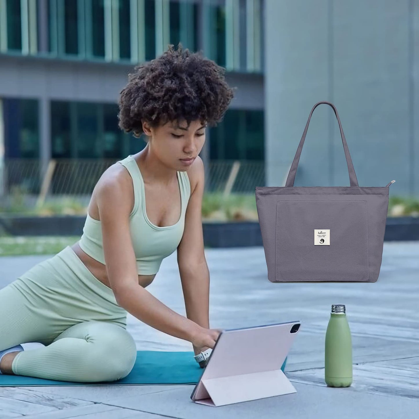 WLLWOO Yoga Mat Tote Bag for Women