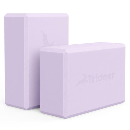 Trideer Yoga Blocks 2-Pack – Non-Slip Foam