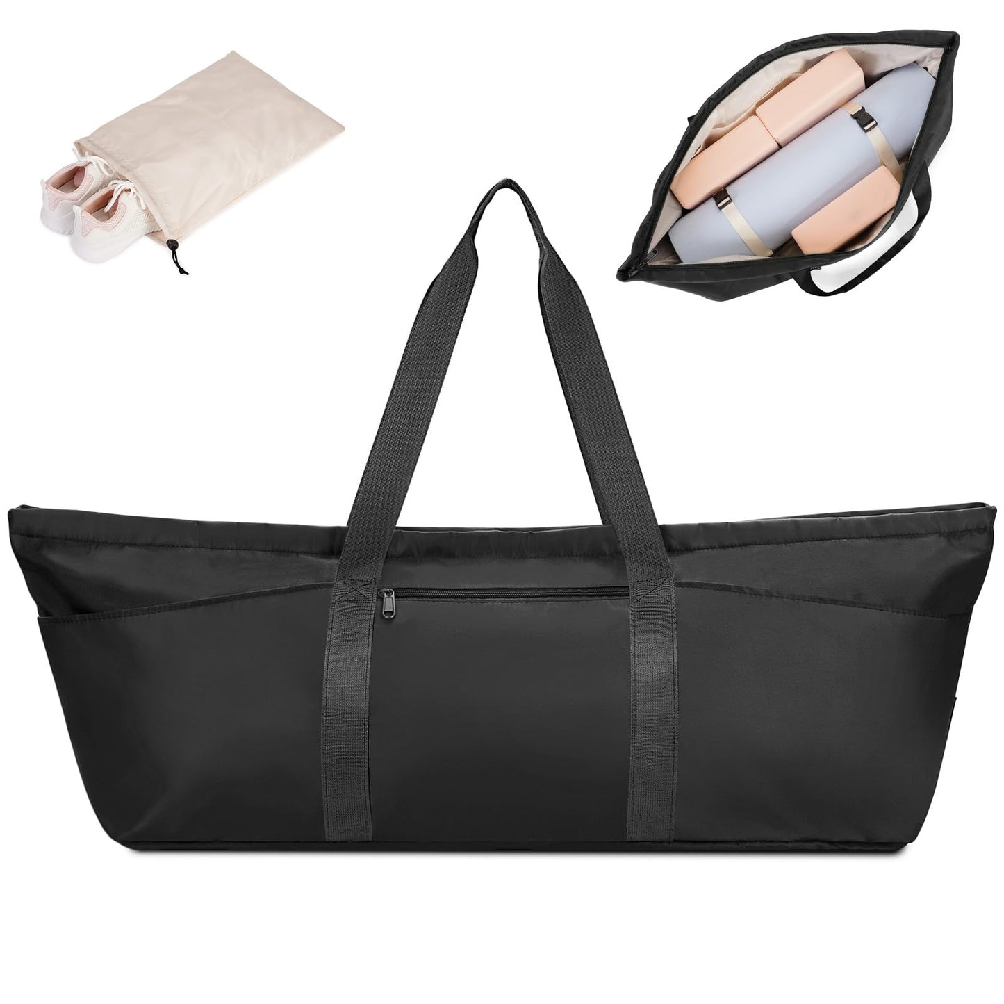 Large Yoga Mat Bag with Shoe & Wet Pocket