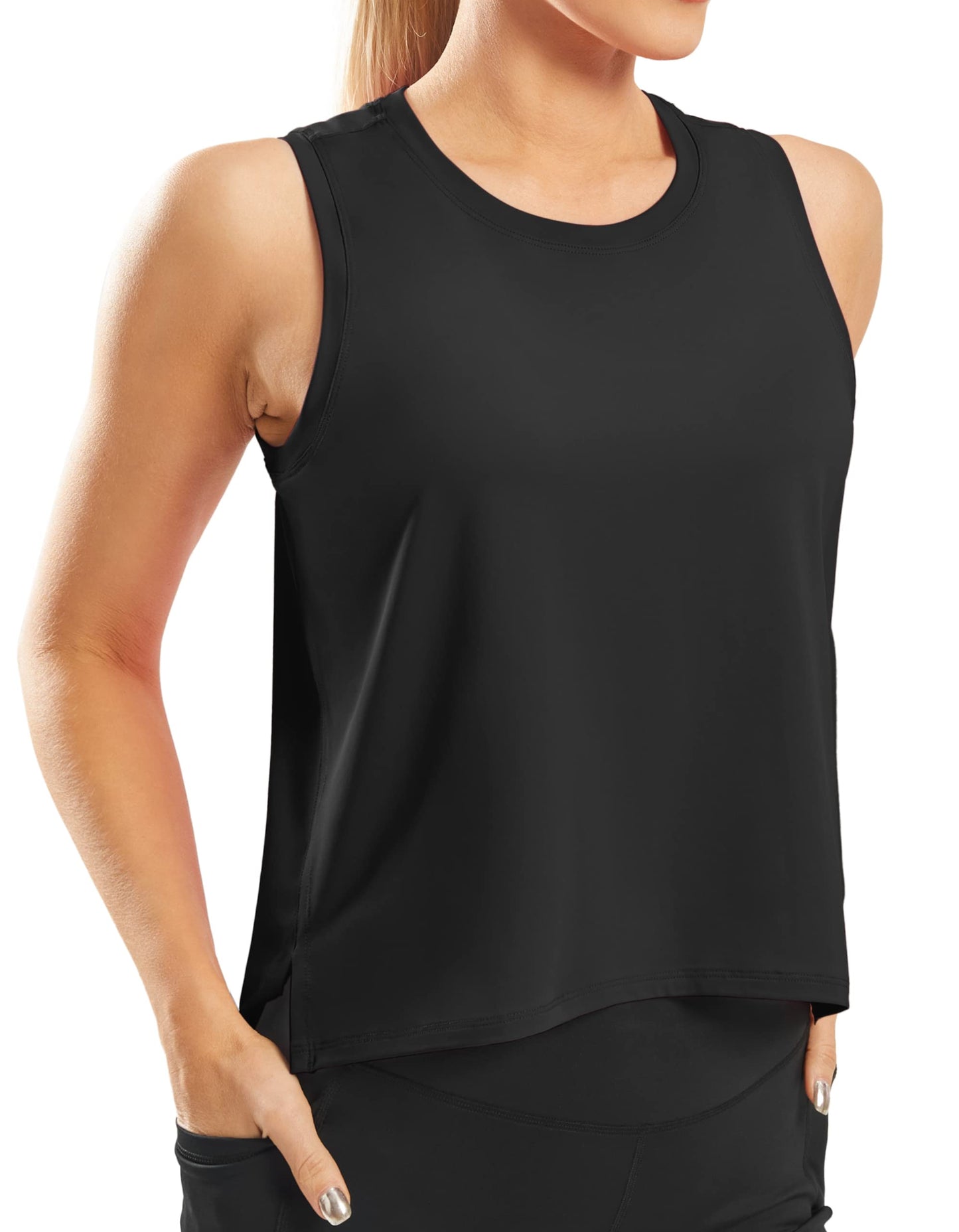 JOYSPELS Ice Silk Crop Tank Top