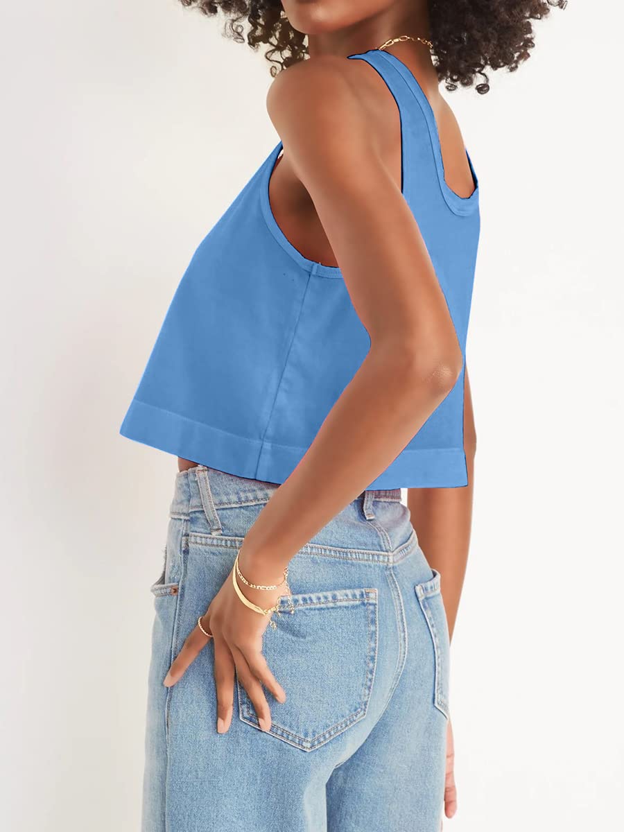 Aoysky Women’s Cotton Crop Tank Top