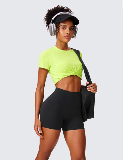 CRZ YOGA Women’s Scrunch Butt Biker Shorts