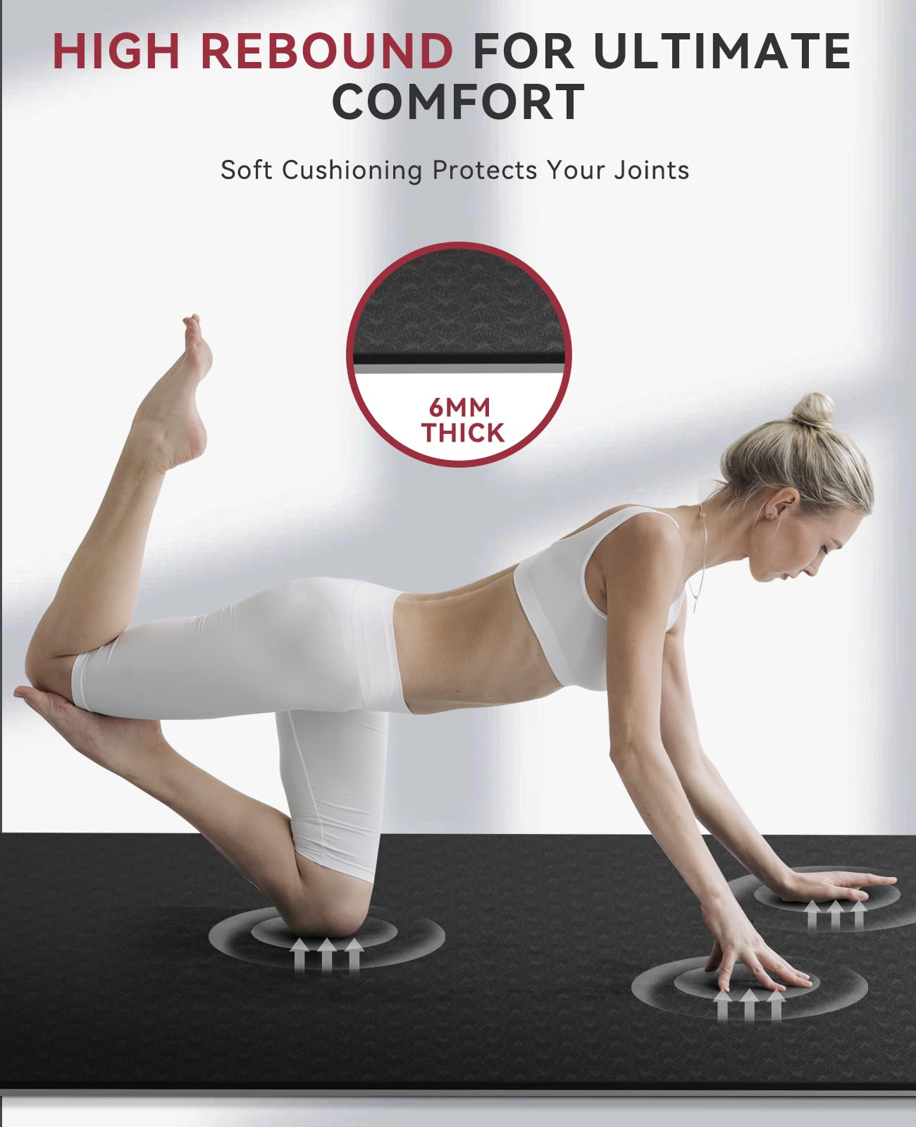 HAPBEAR Large Non-Slip Yoga Mat with Accessories