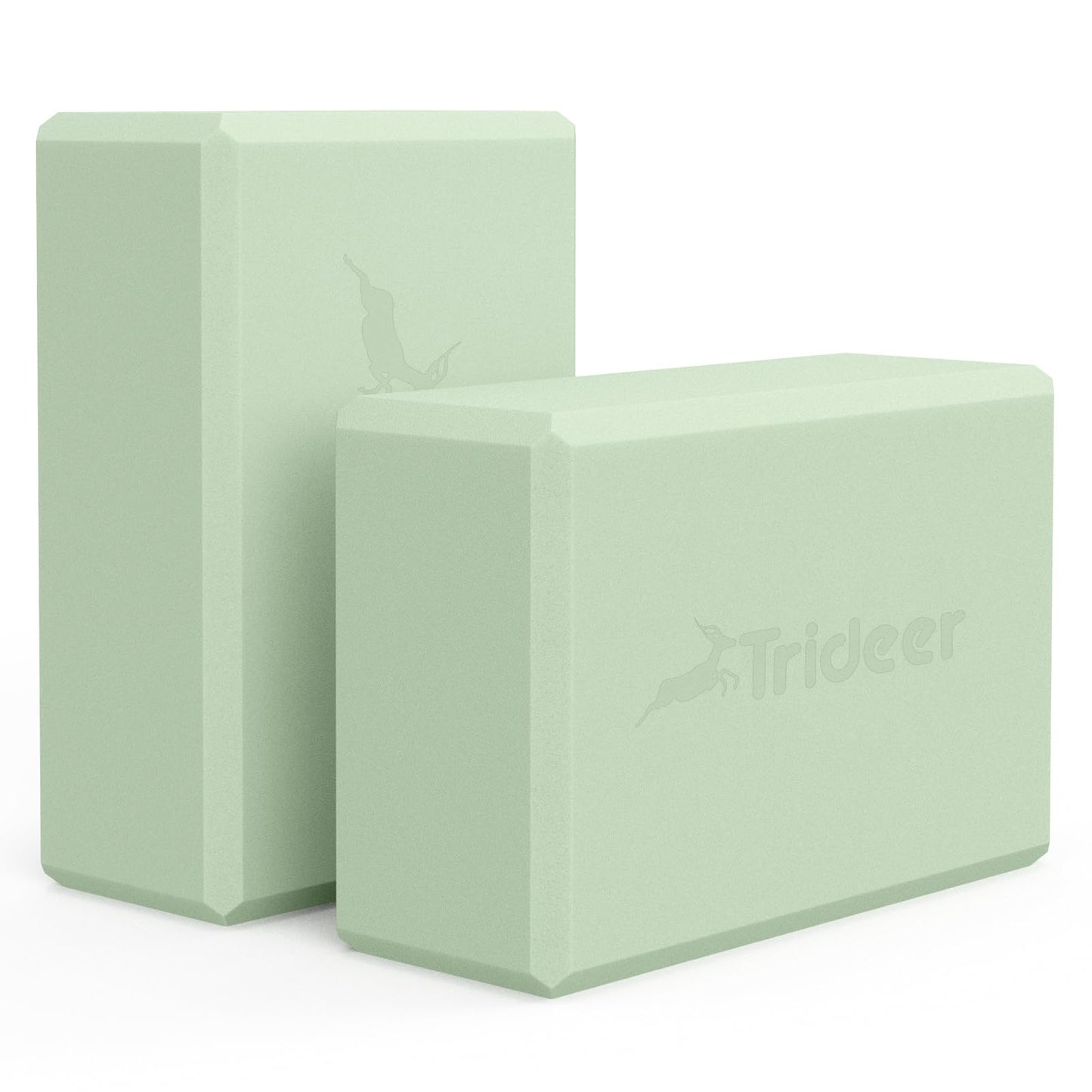 Trideer Yoga Blocks 2-Pack – Non-Slip Foam