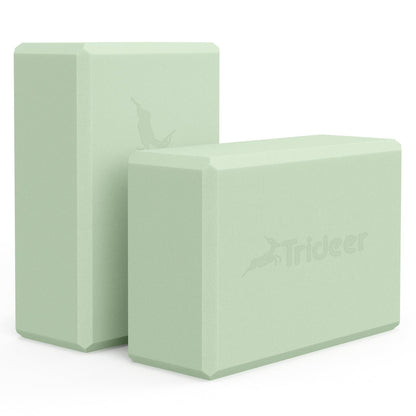 Trideer Yoga Blocks 2-Pack – Non-Slip Foam