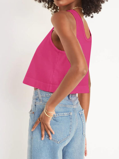 Aoysky Women’s Cotton Crop Tank Top