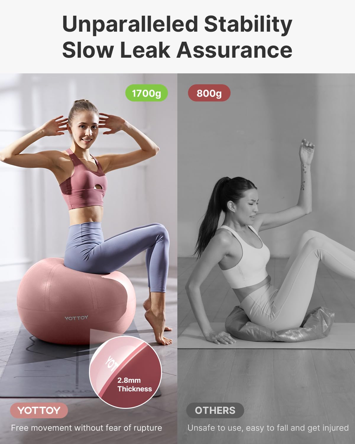 YOTTOY Anti-Burst Exercise Ball