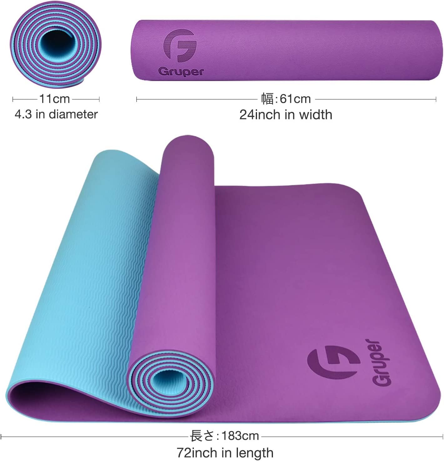 Non-Slip Eco-Friendly Yoga Mat with Strap