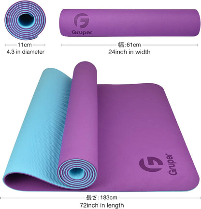 Non-Slip Eco-Friendly Yoga Mat with Strap