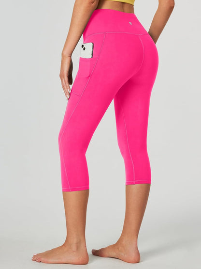 Heathyoga Women’s Capri Leggings with Pockets