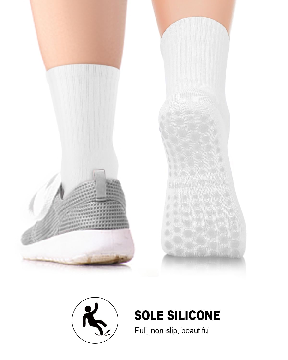 6 Pairs Women’s Non-Slip Pilates & Yoga Socks