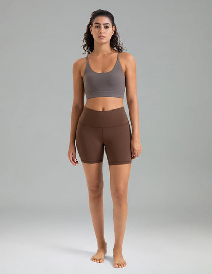 Colorfulkoala Women’s High-Waist Yoga Shorts 6"