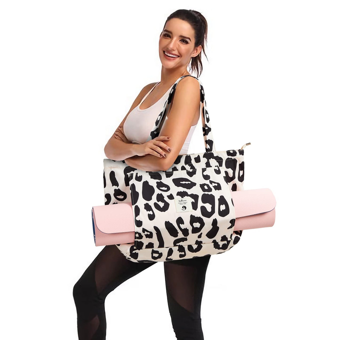 WLLWOO Yoga Mat Tote Bag for Women