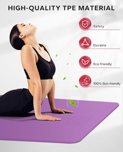 HAPBEAR Extra-Large Non-Slip Yoga & Exercise Mat