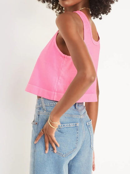 Aoysky Women’s Cotton Crop Tank Top