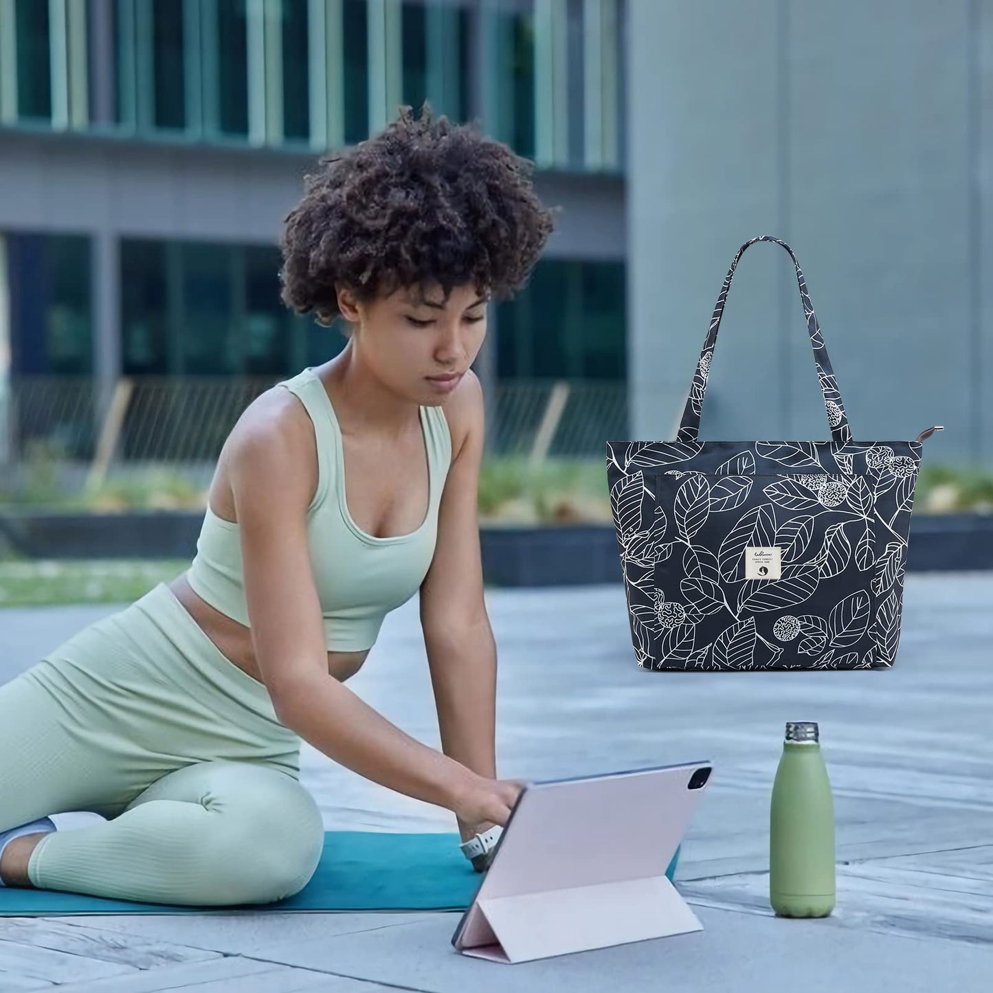 WLLWOO Yoga Mat Tote Bag for Women