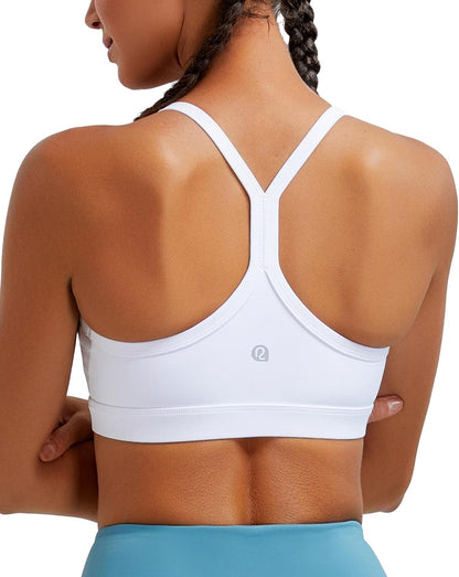 RUNNING GIRL Ruched V-Neck Sports Bra