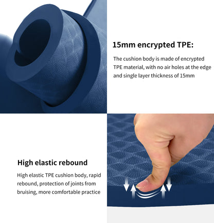 Nuveti Large Thick Yoga & Exercise Mat with Bag