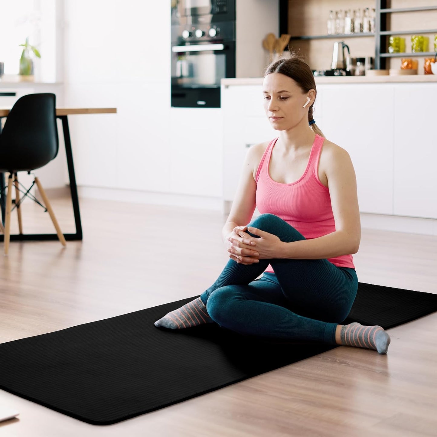 Extra Thick 1/2" High-Density Yoga Mat with Strap
