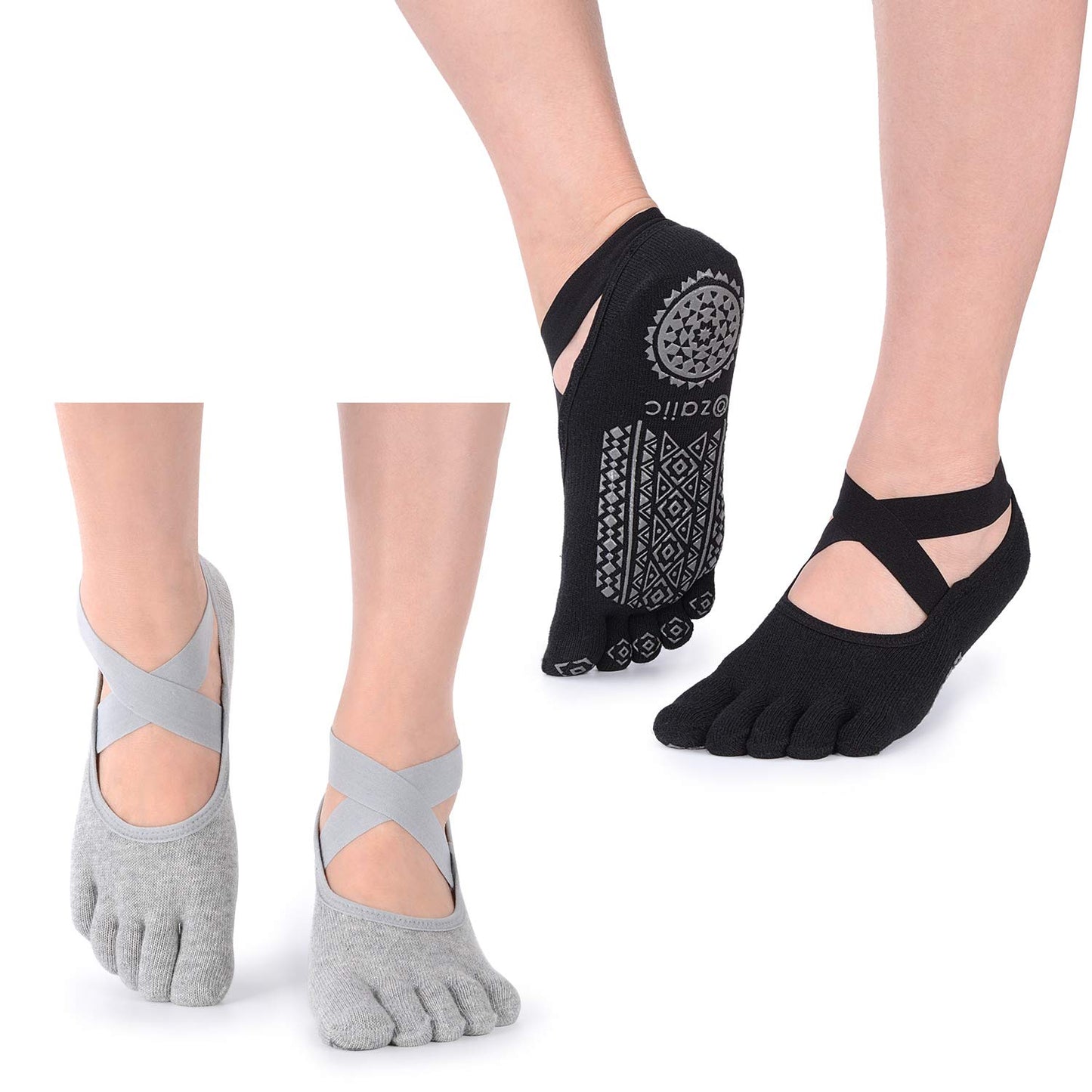 Ozaiic Women’s Non-Slip Yoga Socks with Grips