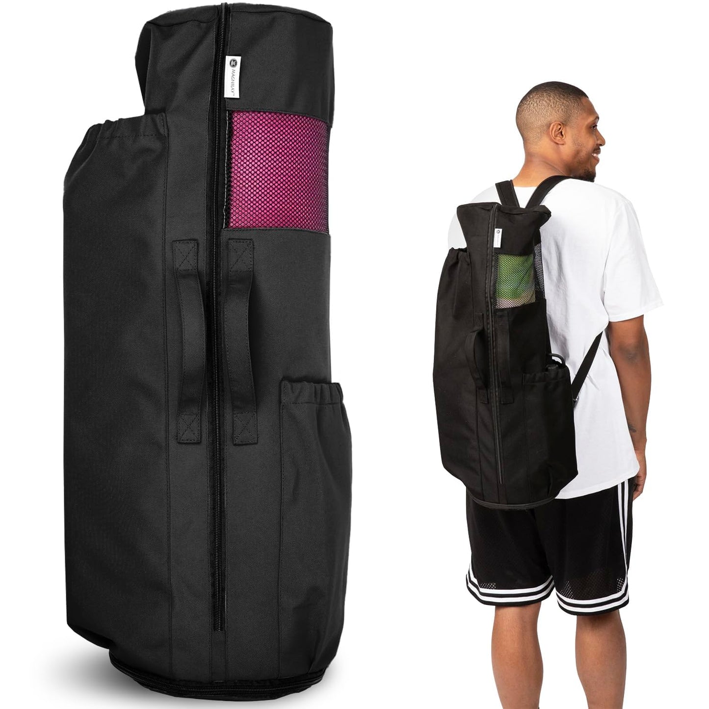 MAGNILAY Yoga Mat Bag with Adjustable Strap & Pockets