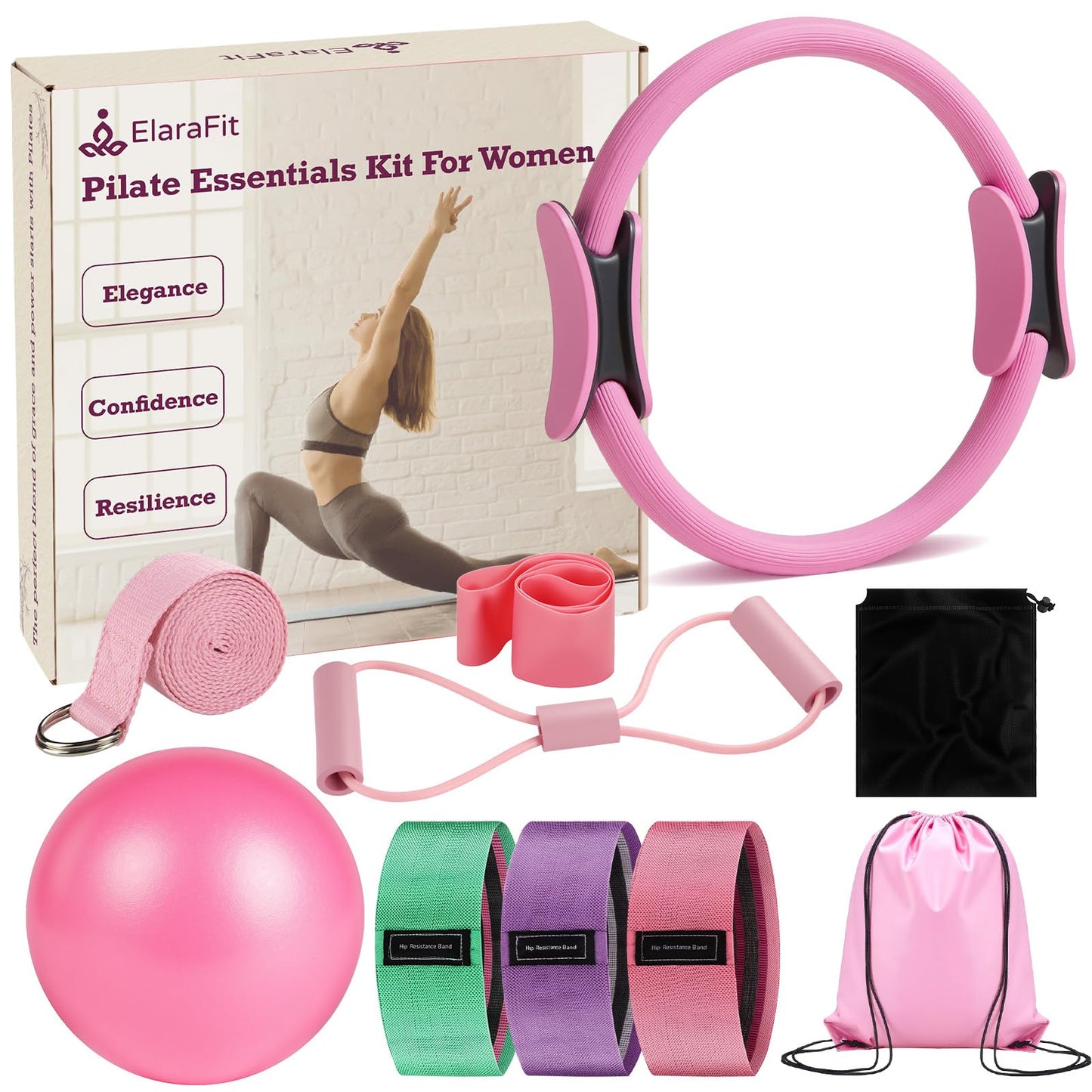 Home Pilates Kit with Rings, Balls & Resistance Bands