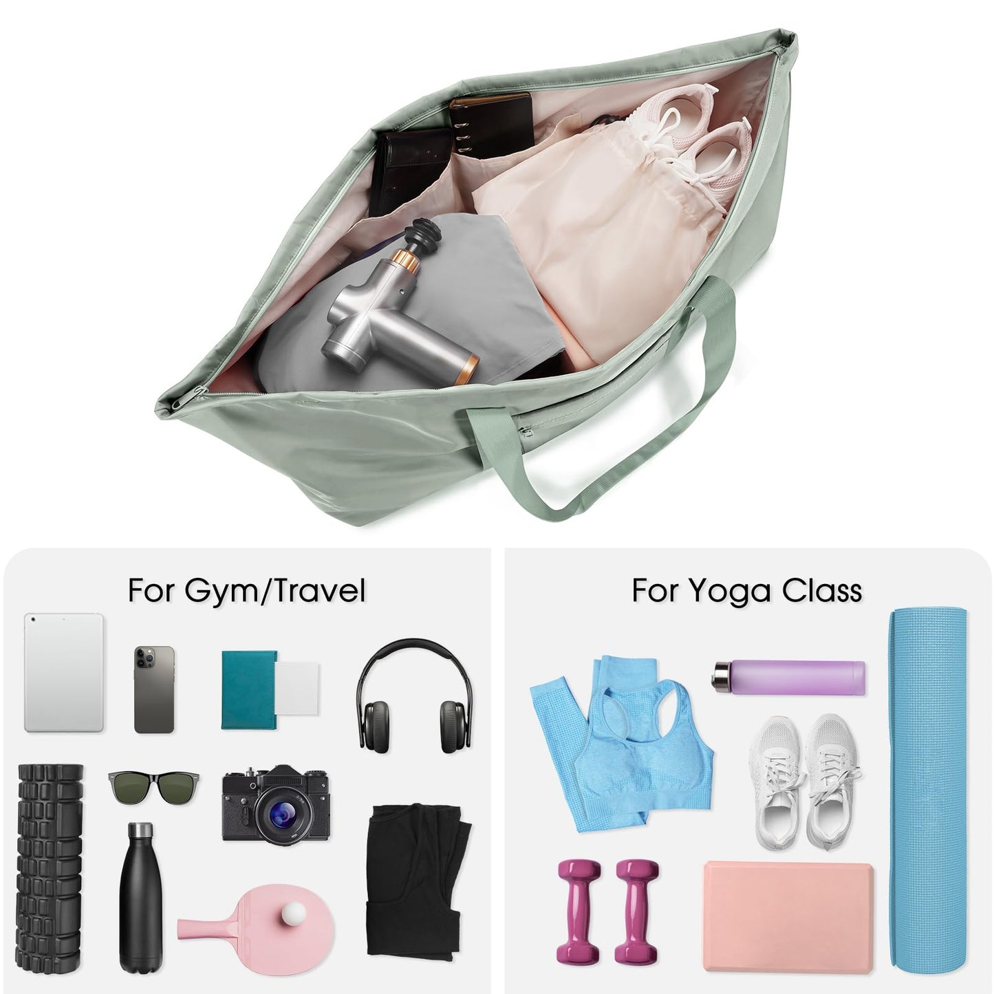 Large Yoga Mat Bag with Shoe & Wet Pocket