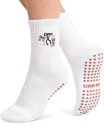 YeuG Non-Slip Pilates Socks for Women (4/6 Pairs)