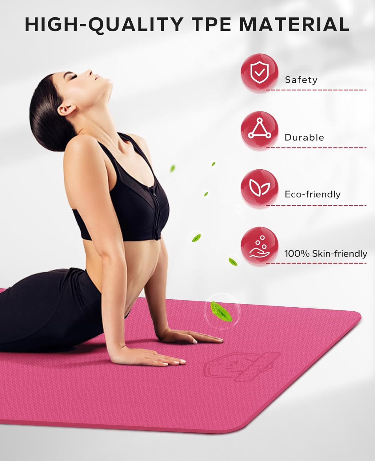 HAPBEAR Extra-Large Non-Slip Yoga & Exercise Mat