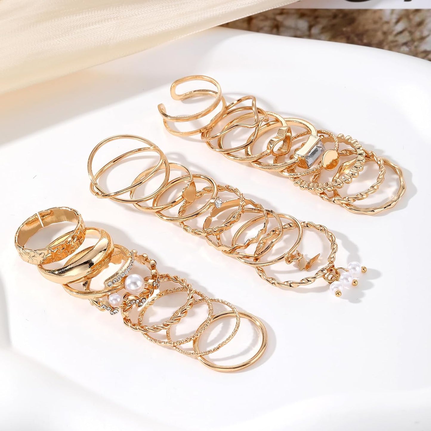 IFKM 51-Piece Gold Ring Set