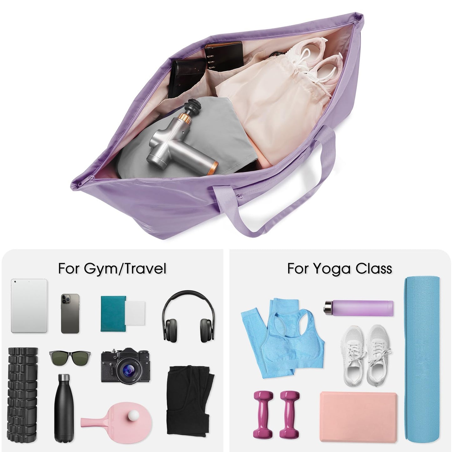 Large Yoga Mat Bag with Shoe & Wet Pocket