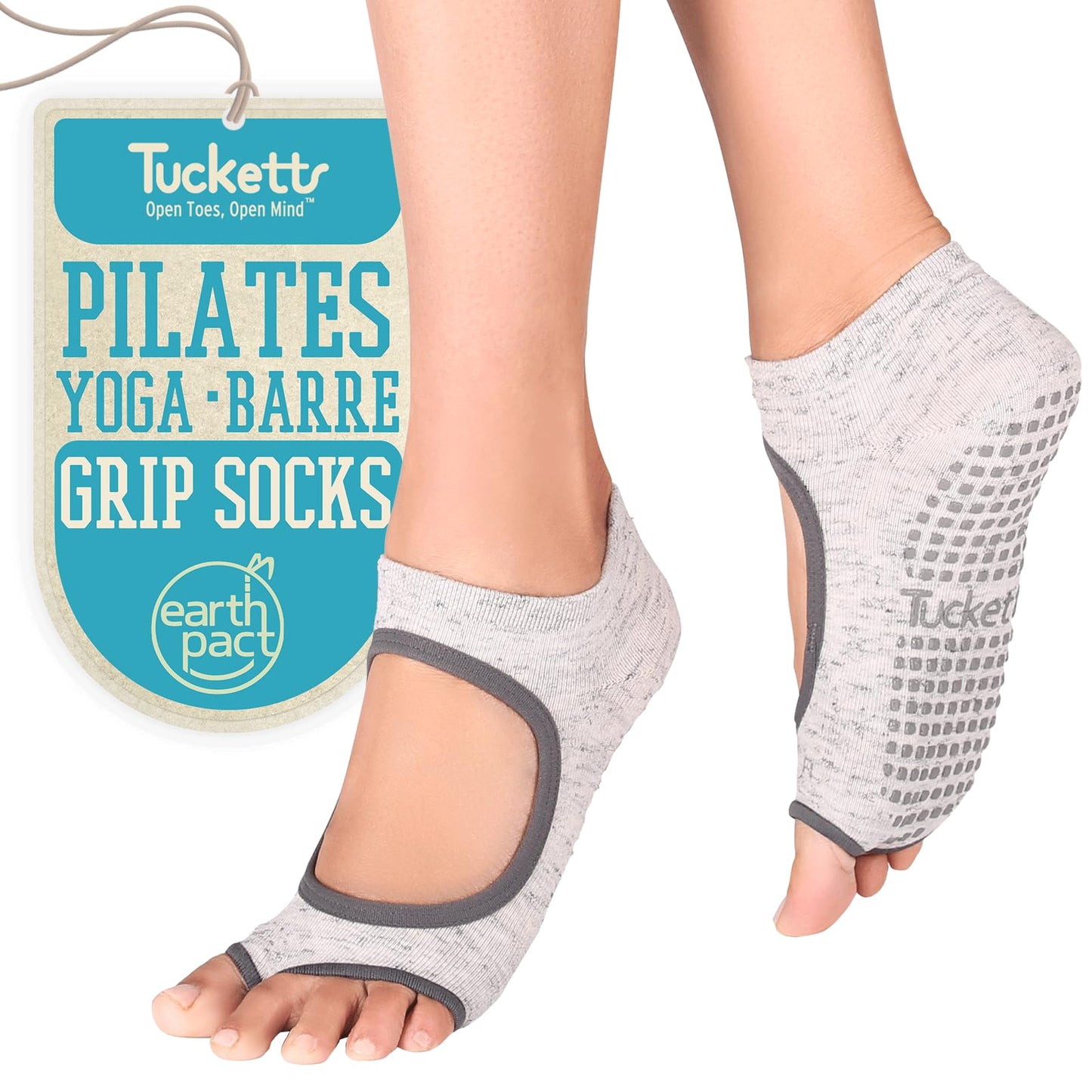 Tucketts Toeless Grip Pilates Socks for Women