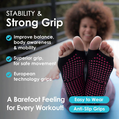 Tucketts Toeless Grip Pilates Socks for Women