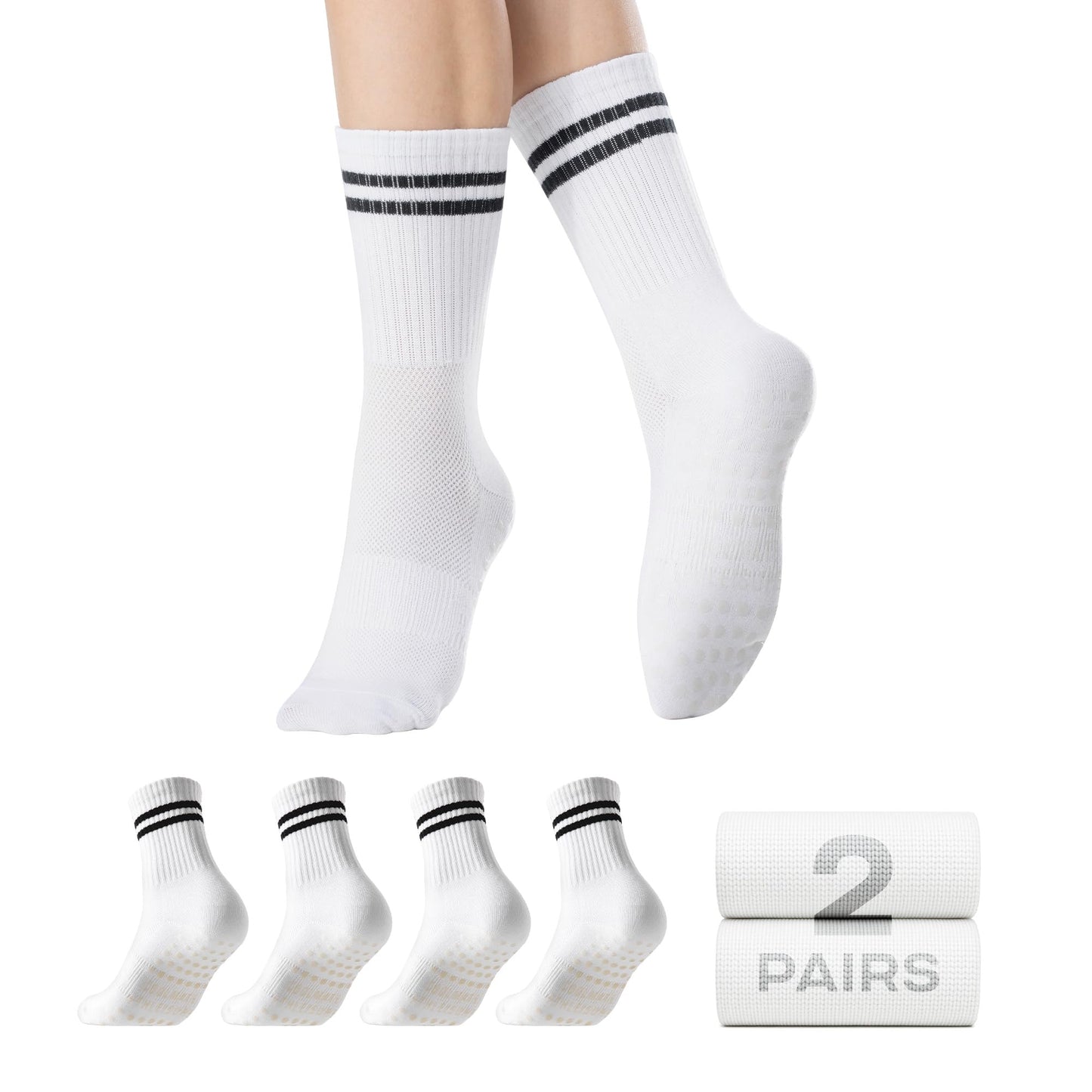 CoolMate Women’s Non-Slip Pilates Yoga Socks