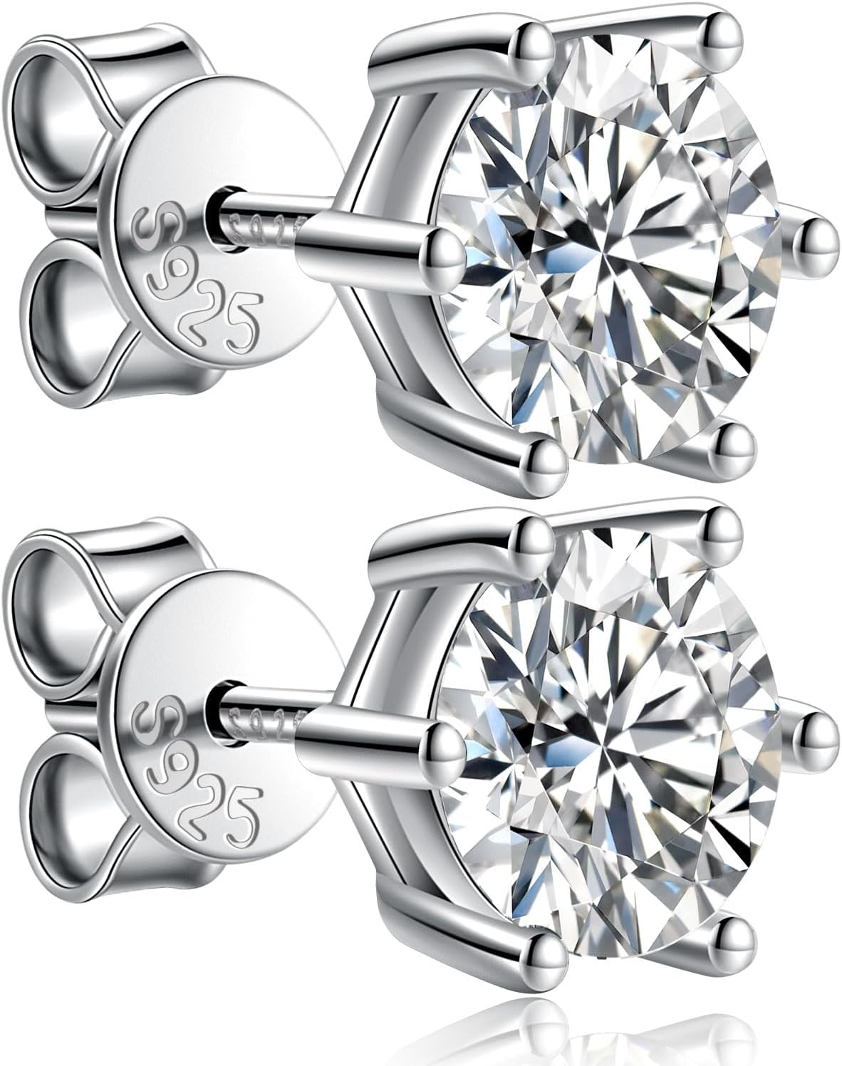 Diamond Rose Pendant & Moissanite Earrings Set