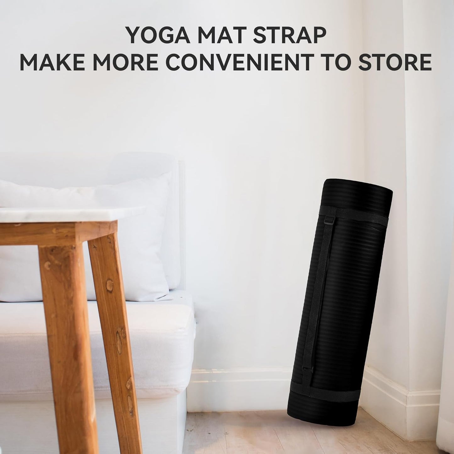 Extra Thick 1/2" High-Density Yoga Mat with Strap