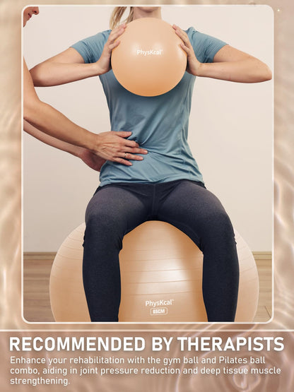 Yoga Ball with Pump – 4 Sizes for Fitness & Therapy