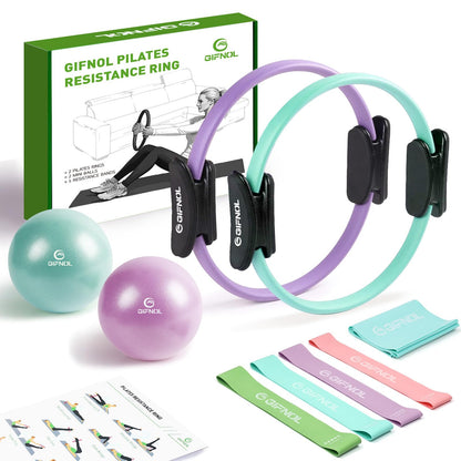 Pilates Ring & Ball Set with Resistance Bands