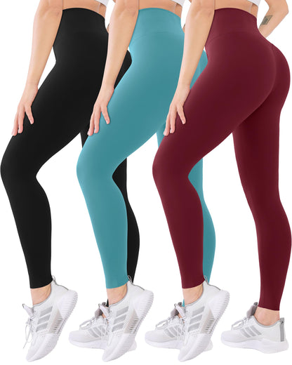 Blisset 3-Pack High Waisted Leggings for Women