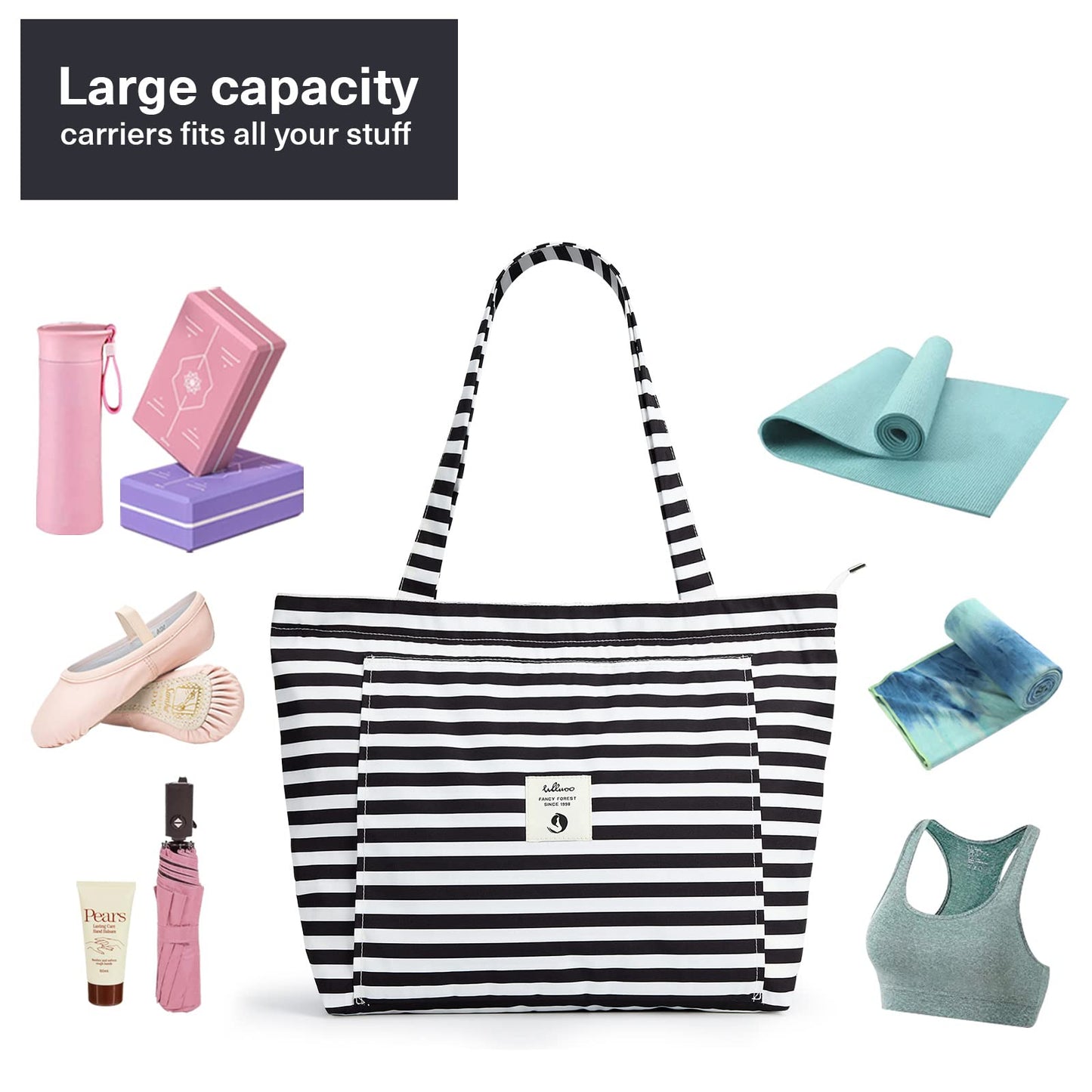 WLLWOO Yoga Mat Tote Bag for Women