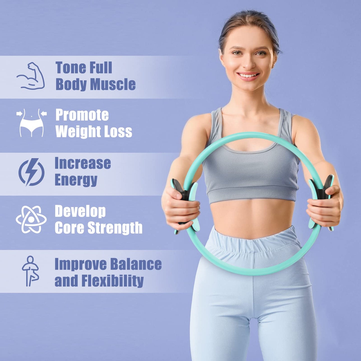 RitFit 14" Pilates Magic Ring with Workout Guide